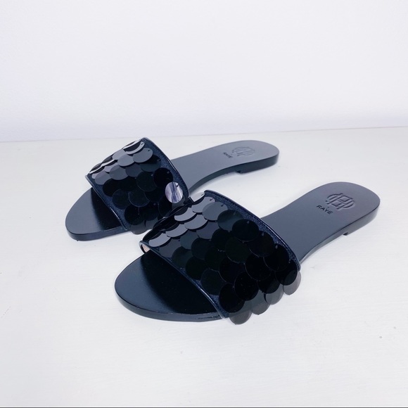 NWT Raye Black Leilani Slide Sandal - Picture 1 of 5